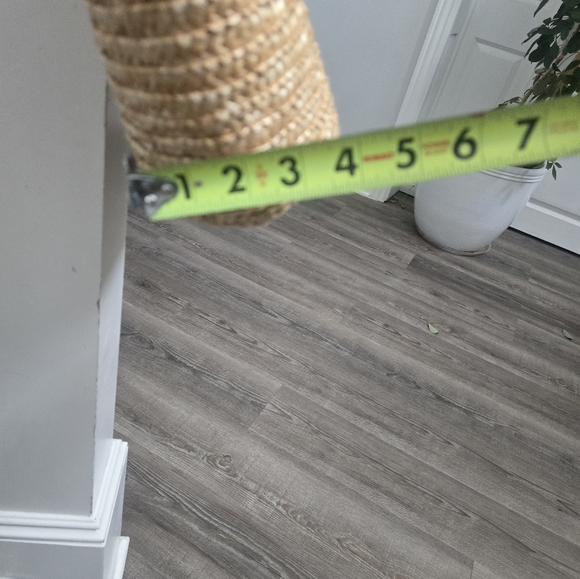 White stag woven straw tote bag with gold handles. In excellent condition. - Picture 7 of 8